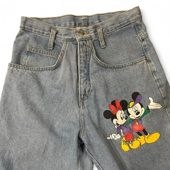 Vintage 90s Disney Mickey Jerry Leigh jean shorts - small - Picture 3 of 6